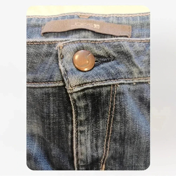 Joe’s Jeans Icon Muse Mid Rise Bootcut Raw Hem Blue Jeans Size 30 - Picture 10 of 13